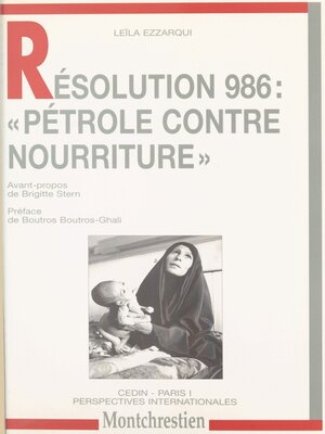 cover image of Résolution 986